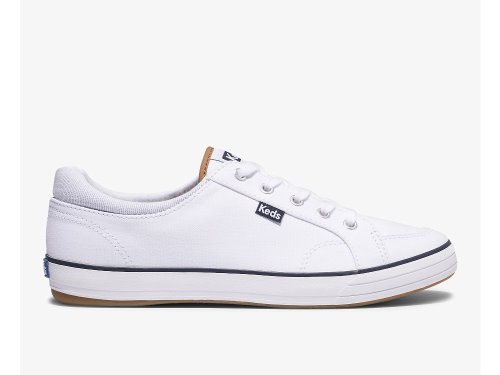 Keds Center II Vászon Stripe Női FűzősCipő Fehér | HU-25690