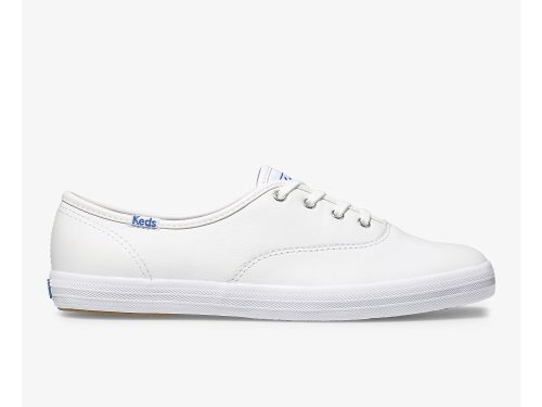 Keds Champion Eredeti Bőr Női FűzősCipő Fehér | HU-96214