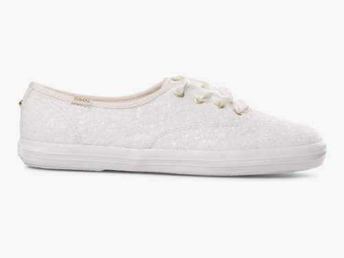 Keds Champion Sequins Női FűzősCipő Krém | HU-64289