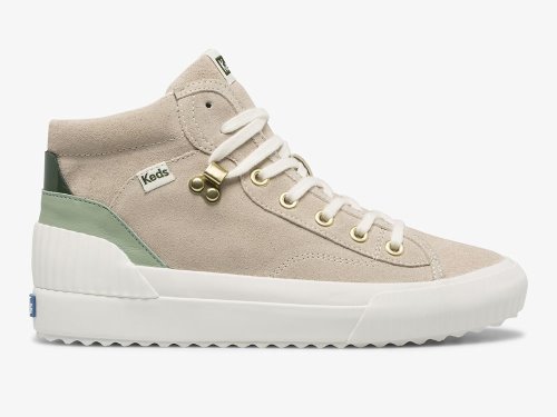 Keds Demi Mid TRX Velúr Női FűzősCipő Bézs | HU-28563