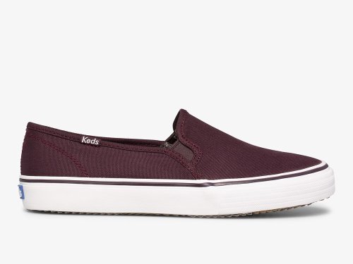 Keds Double Decker Tencel™ Női SlipOnSneakers Bordó | HU-62129