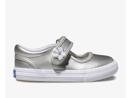 Keds Ella Mary Jane Lány Bőr Sneakers Titán | HU-95827