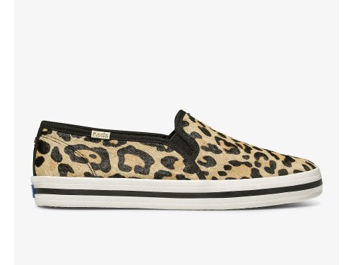 Keds Kate Spade New York Calf Hair Slip On Női SlipOnSneakers Leopárd | HU-94788