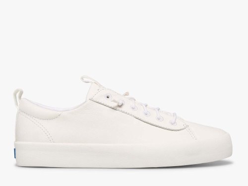 Keds Kickback Bőr Női Bőr Sneakers Fehér | HU-83431