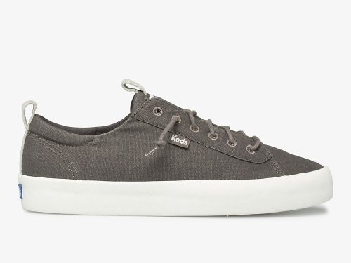 Keds Kickback Washable Feat. Organic Pamut Női FűzősCipő Sötétszürke | HU-28310