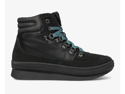 Keds Midland Vizi-Resistant Boot Női FűzősCipő Fekete Fekete | HU-05108