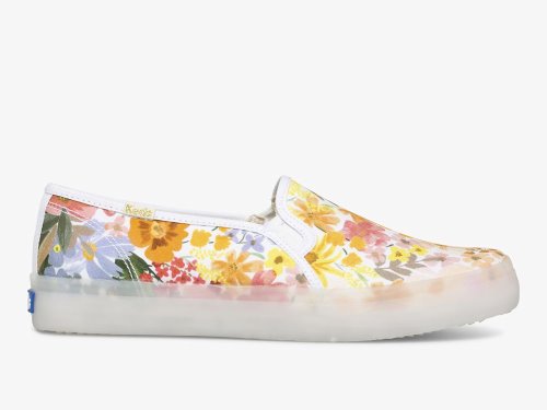 Keds Rifle Paper Co. Double Decker Marguerite Női SlipOnSneakers Rózsaszín | HU-18770