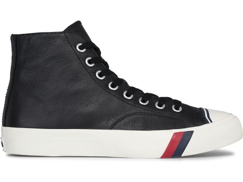 Keds Royal Hi Bőr Női FűzősCipő Fekete | HU-25938