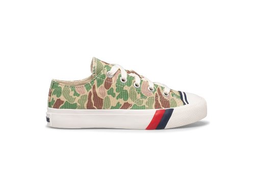 Keds Royal Lo Fiú Tornacipő Camo Olivazöld | HU-34750