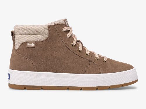 Keds Tahoe Boot Velúr Női FűzősCipő Barna | HU-05318