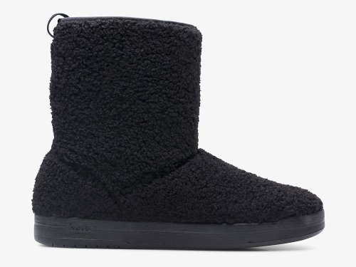 Keds Tally Boot Faux Shearling Női Csizma Fekete | HU-89384