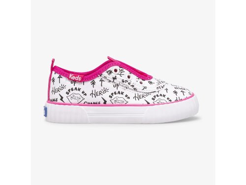 Keds Topkick Washable Slip On Jr Lány SlipOnSneakers Fehér Rózsaszín | HU-85549