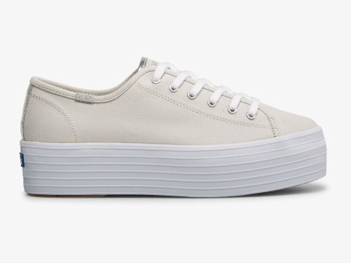 Keds Triple Up Vászon Női Platform Sneakers Szürke Titán | HU-50766