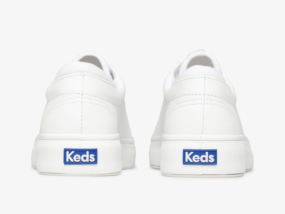 Keds Alley Bőr Női FűzősCipő Fehér | HU-07491