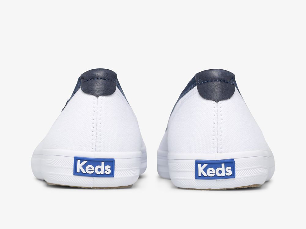 Keds Bryn Vászon Női SlipOnSneakers Fehér | HU-73163