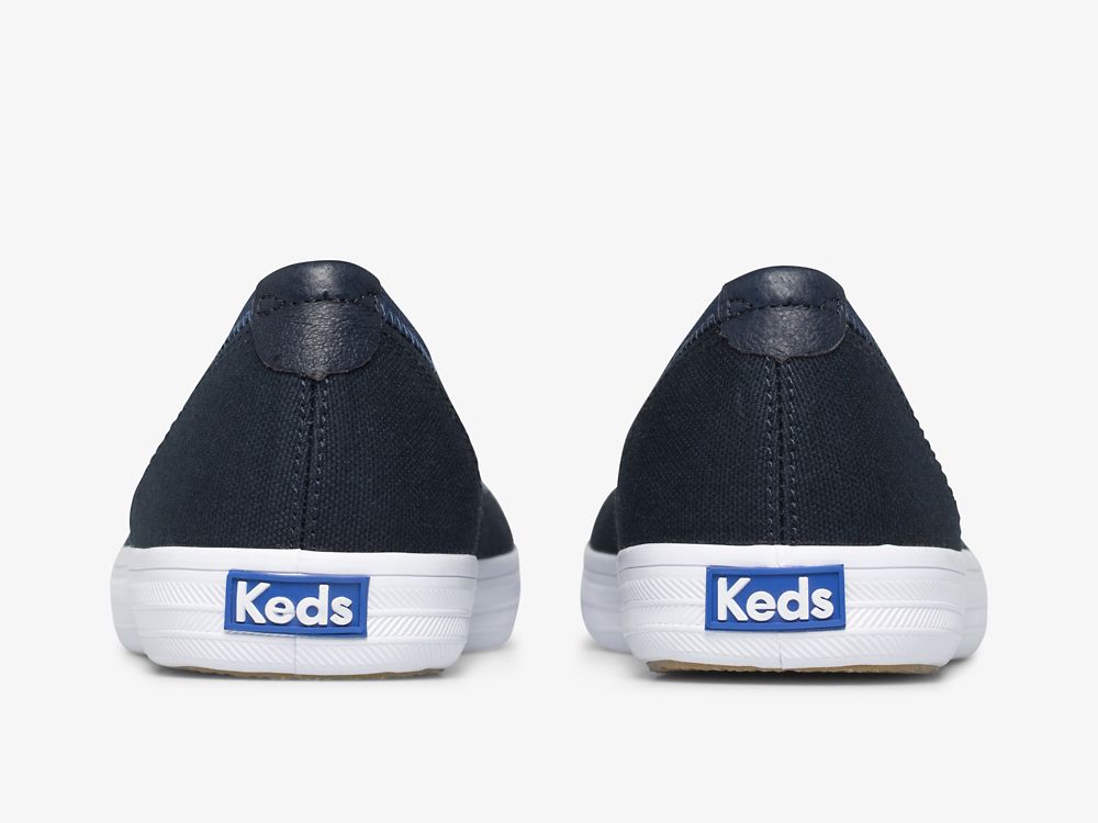 Keds Bryn Vászon Női SlipOnSneakers Sötétkék | HU-01169