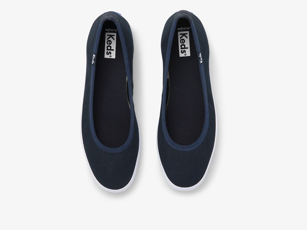 Keds Bryn Vászon Női SlipOnSneakers Sötétkék | HU-01169