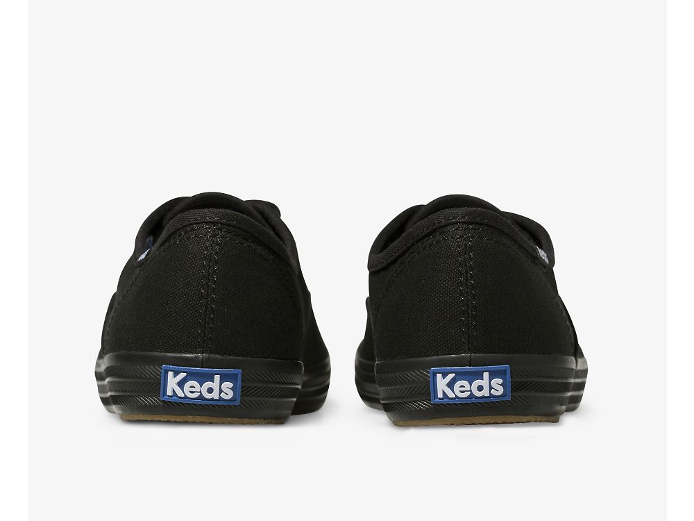 Keds Champion Eredeti Női FűzősCipő Fekete Fekete | HU-32224