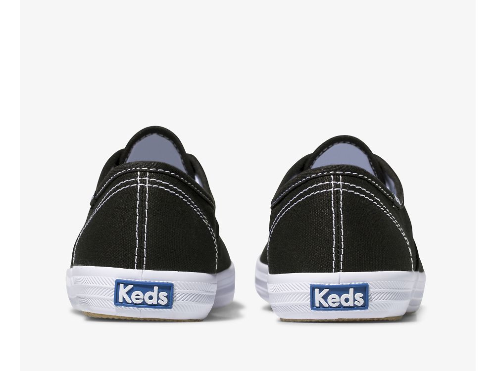 Keds Champion Eredeti Női FűzősCipő Fekete | HU-53806