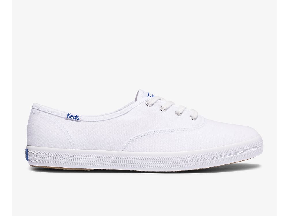 Keds Champion Feat. Organic Pamut Női FűzősCipő Fehér | HU-33919