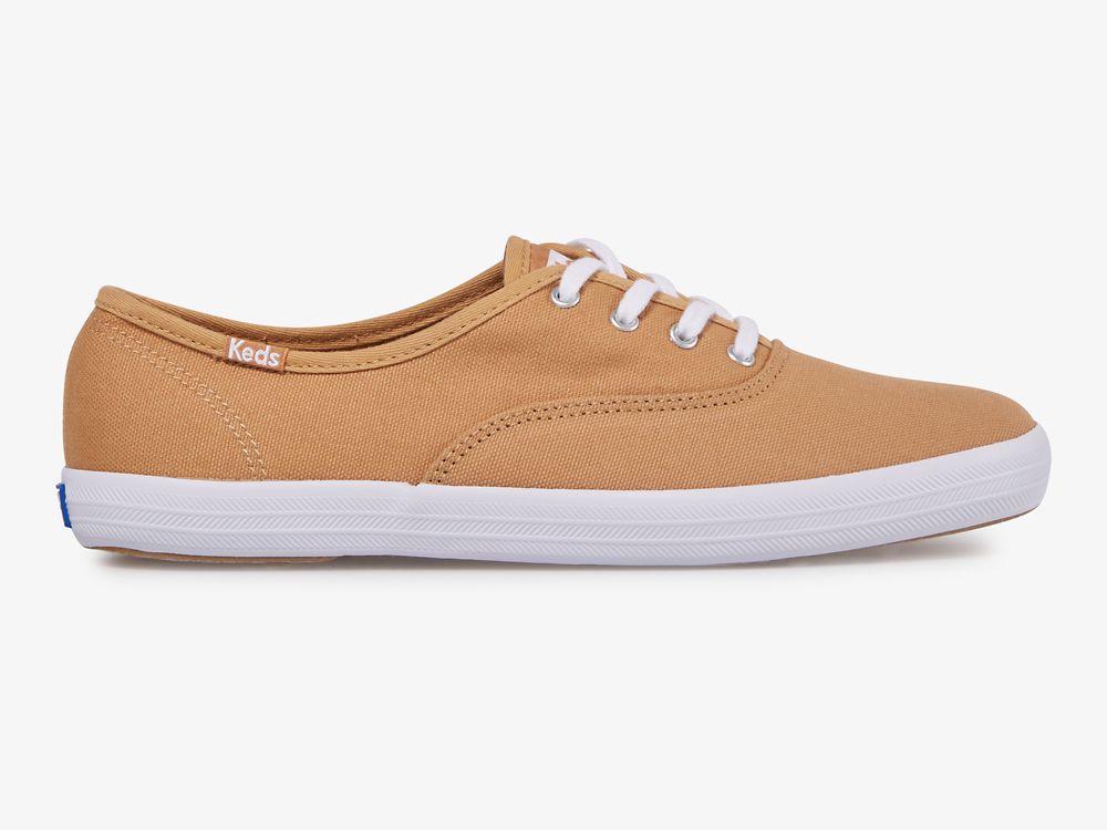 Keds Champion Feat. Organic Pamut Női FűzősCipő Barna | HU-58462