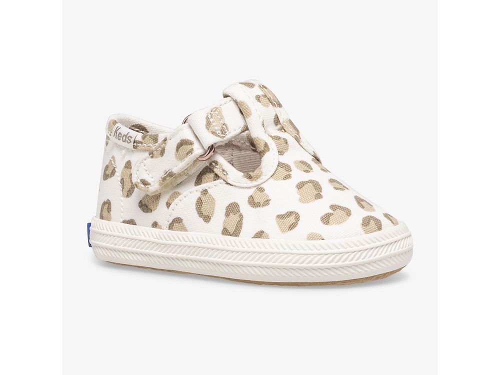 Keds Champion Leopard Toe Cap T-Pántos Lány SlipOnSneakers Leopárd | HU-71567