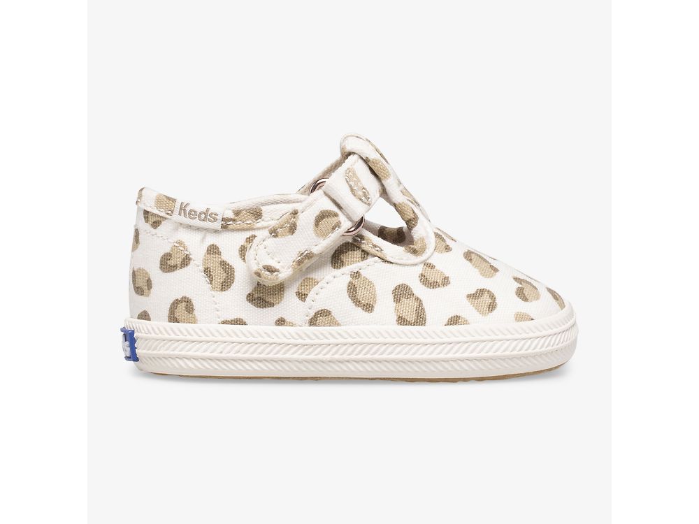 Keds Champion Leopard Toe Cap T-Pántos Lány SlipOnSneakers Leopárd | HU-71567