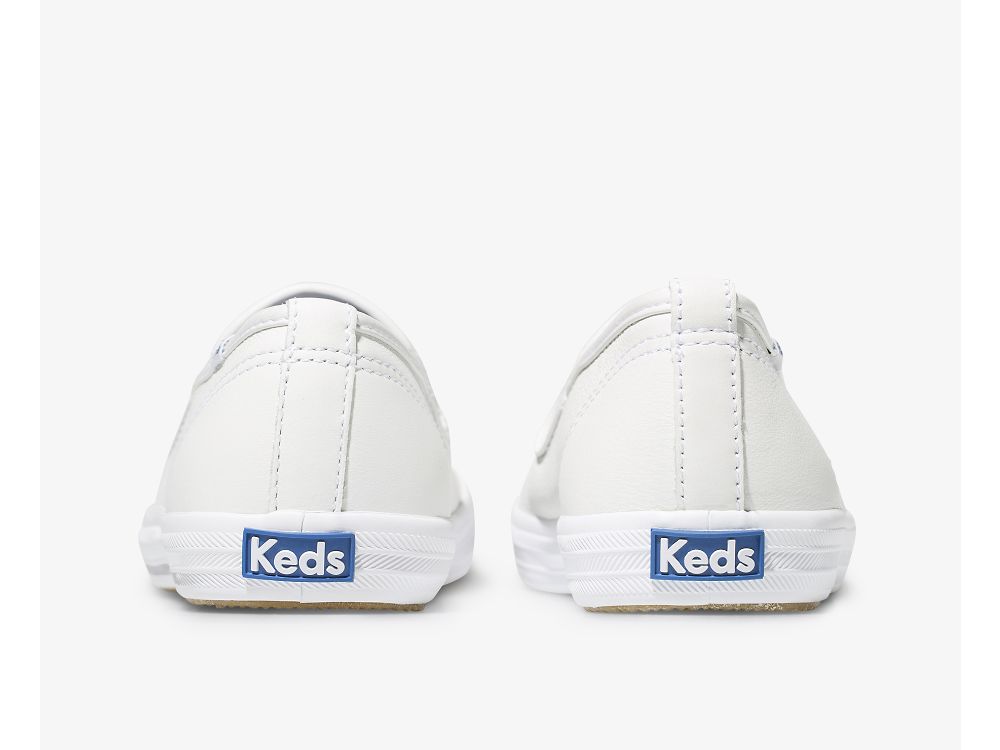 Keds Champion Slip On Bőr Női SlipOnSneakers Fehér | HU-95757