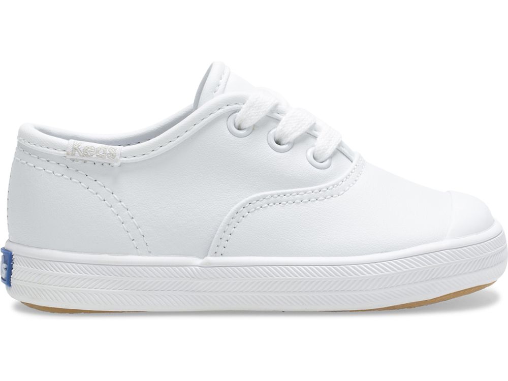 Keds Champion Toe Cap Bőr Sneaker Lány Bőr Sneakers Fehér | HU-29109