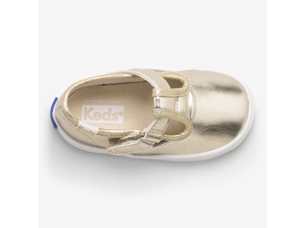 Keds Champion Toe Cap T-Pántos Lány SlipOnSneakers Arany | HU-00982