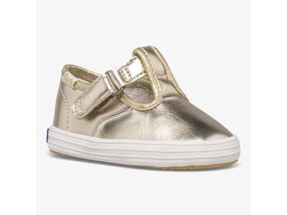 Keds Champion Toe Cap T-Pántos Lány SlipOnSneakers Arany | HU-00982