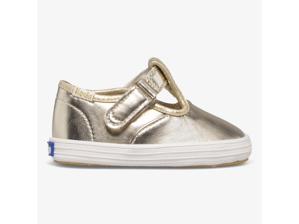 Keds Champion Toe Cap T-Pántos Lány SlipOnSneakers Arany | HU-00982