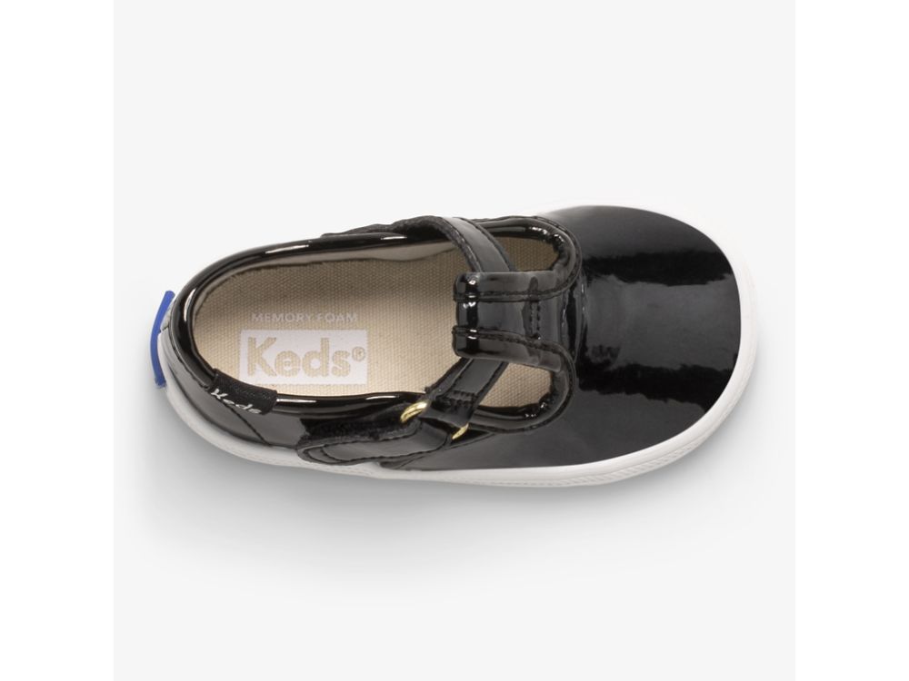 Keds Champion Toe Cap T-Pántos Lány SlipOnSneakers Fekete | HU-62355