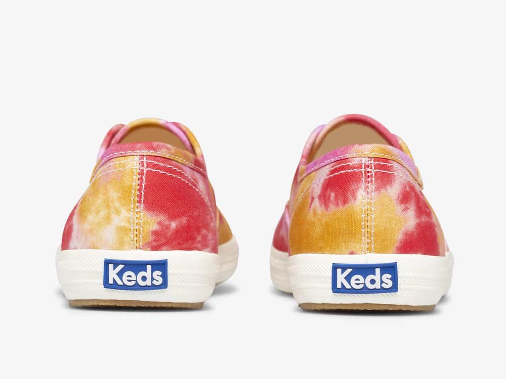 Keds Champion Vászon Tie Dye Női FűzősCipő Rózsaszín Narancssárga | HU-72895