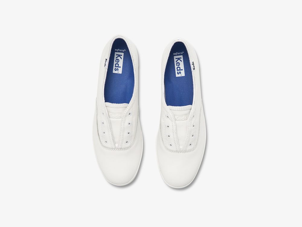 Keds Chillax Bőr Női SlipOnSneakers Fehér | HU-78505