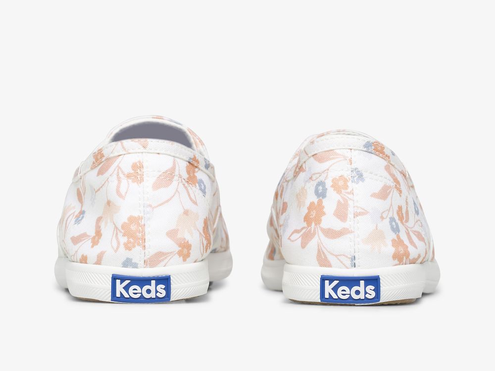 Keds Chillax Femme Floral Twill Női SlipOnSneakers Fehér Színes | HU-00739