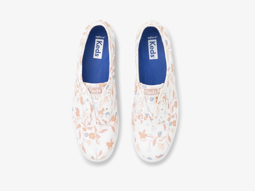 Keds Chillax Femme Floral Twill Női SlipOnSneakers Fehér Színes | HU-00739