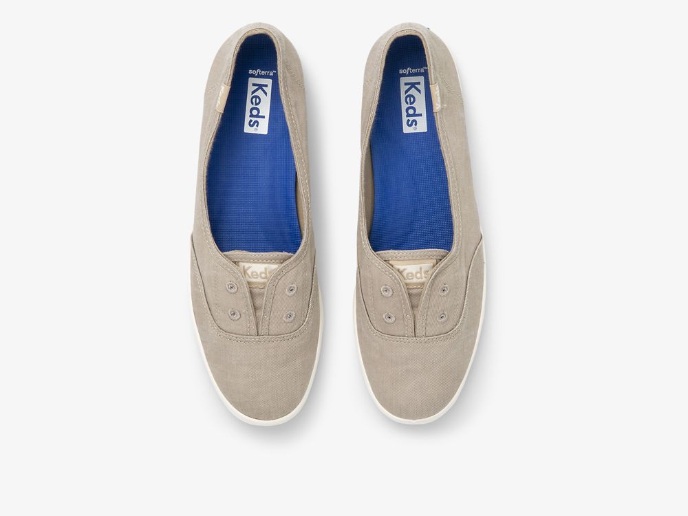 Keds Chillax Mini Twill Washable Női SlipOnSneakers Barna | HU-70633