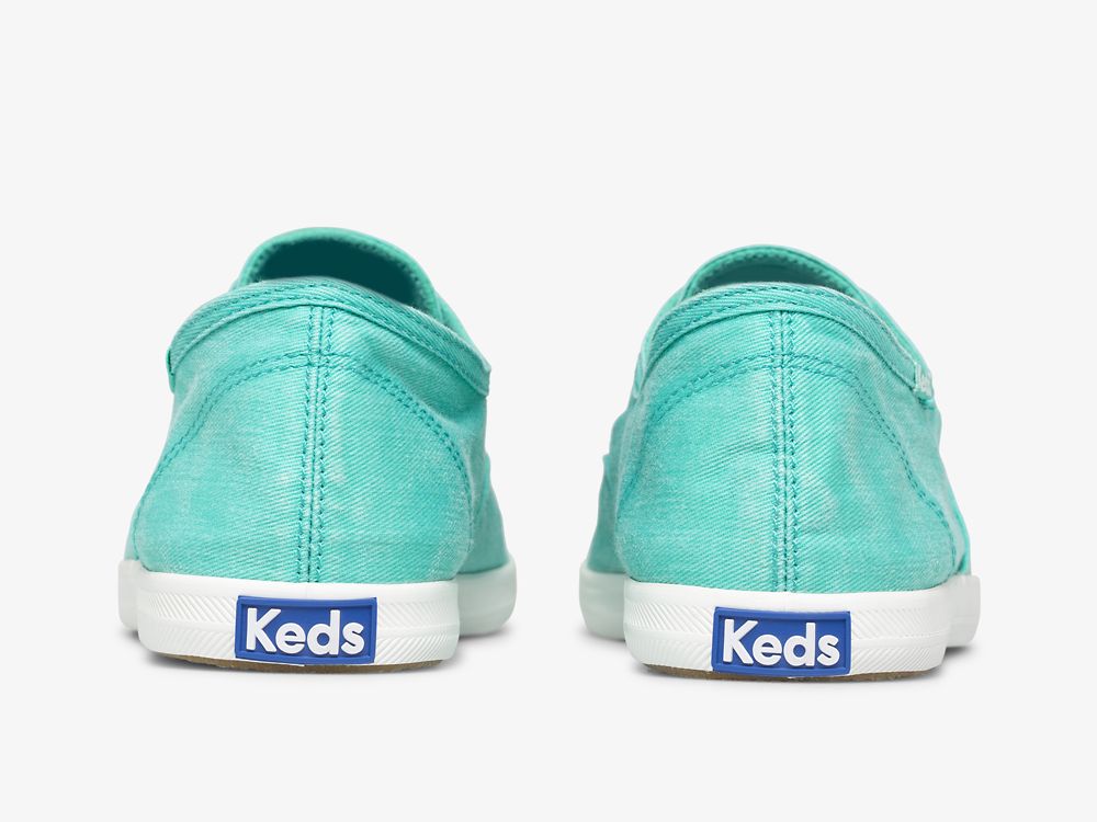 Keds Chillax Neon Twill Washable Női SlipOnSneakers Türkiz | HU-82232