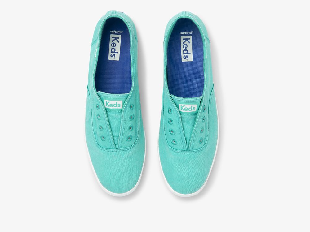 Keds Chillax Neon Twill Washable Női SlipOnSneakers Türkiz | HU-82232