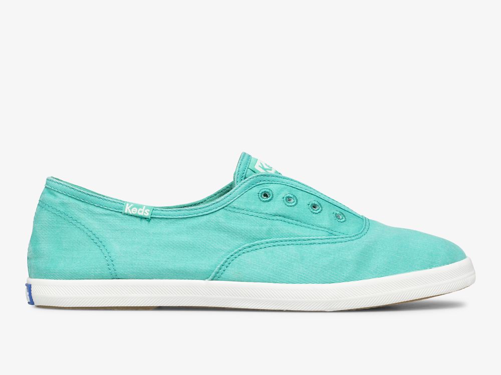 Keds Chillax Neon Twill Washable Női SlipOnSneakers Türkiz | HU-82232