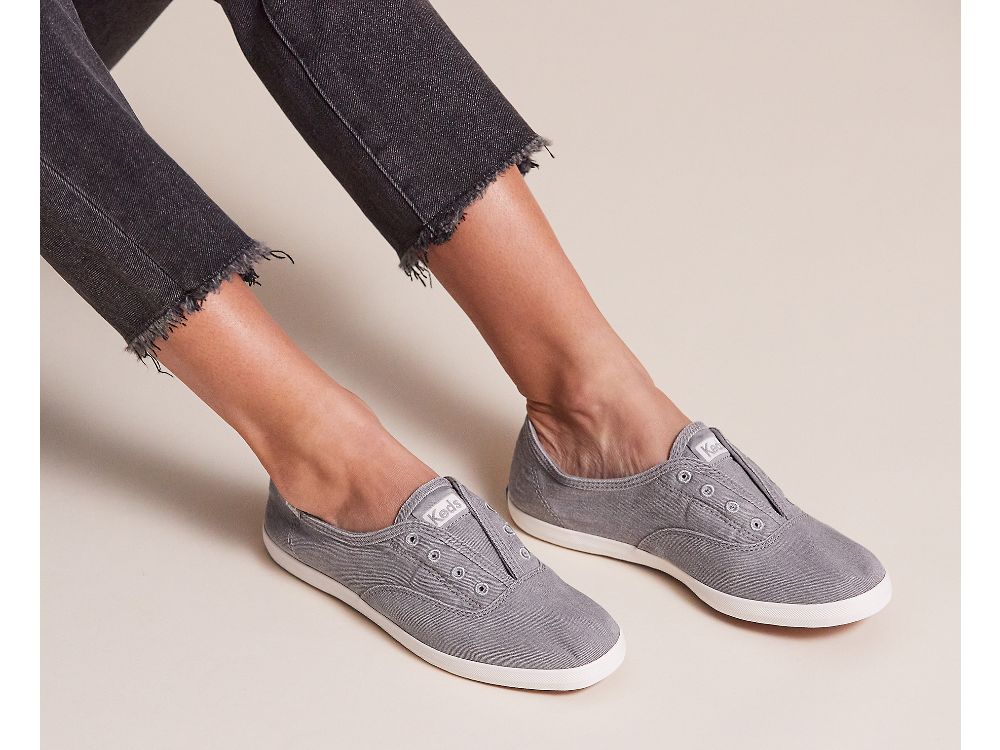 Keds Chillax Washable Feat. Organic Pamut Női SlipOnSneakers Szürke | HU-60670