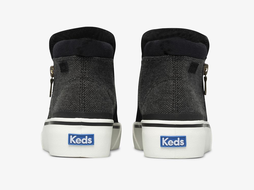 Keds Cooper Zip Bootie Női SlipOnSneakers Fekete | HU-38896