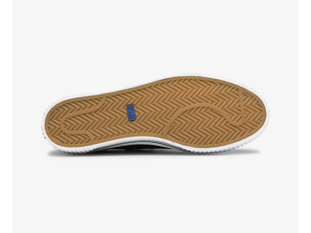 Keds Crew Kick Alto Bőr Női FűzősCipő Fekete | HU-63800