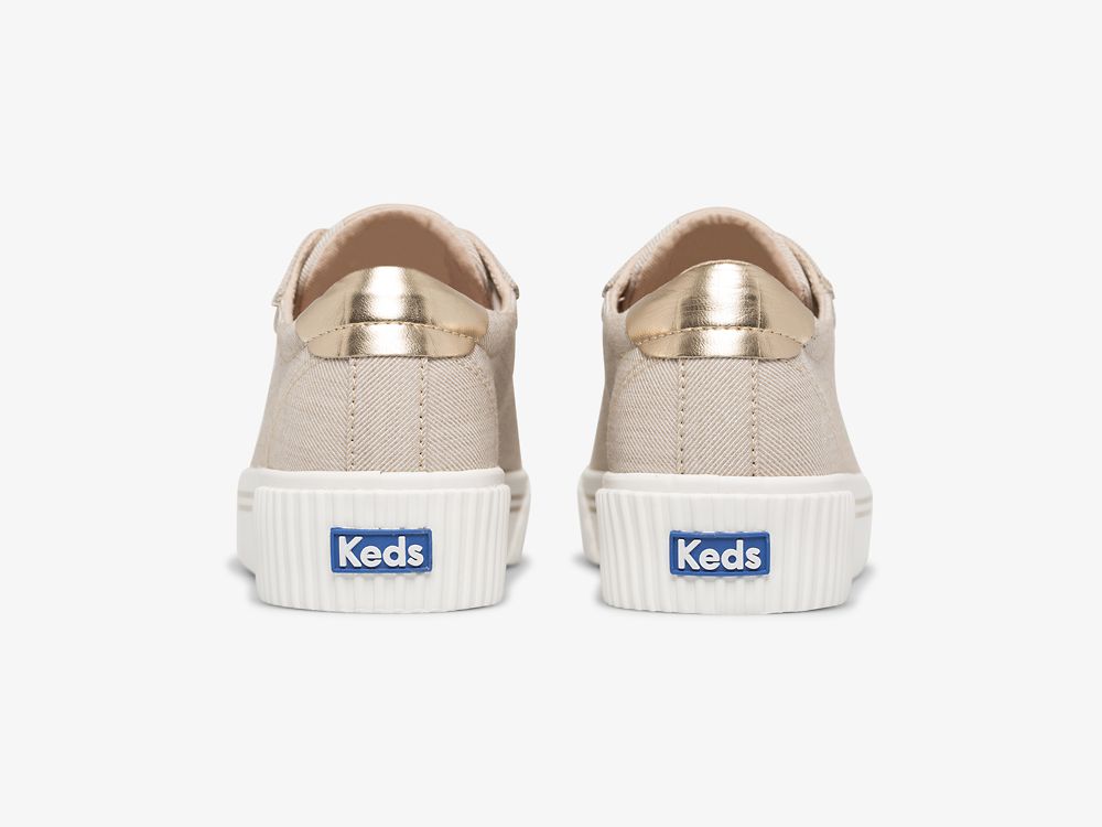 Keds Crew Kick Alto Soft Twill Női FűzősCipő Barna | HU-20797