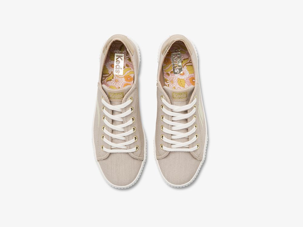 Keds Crew Kick Alto Soft Twill Női FűzősCipő Barna | HU-20797