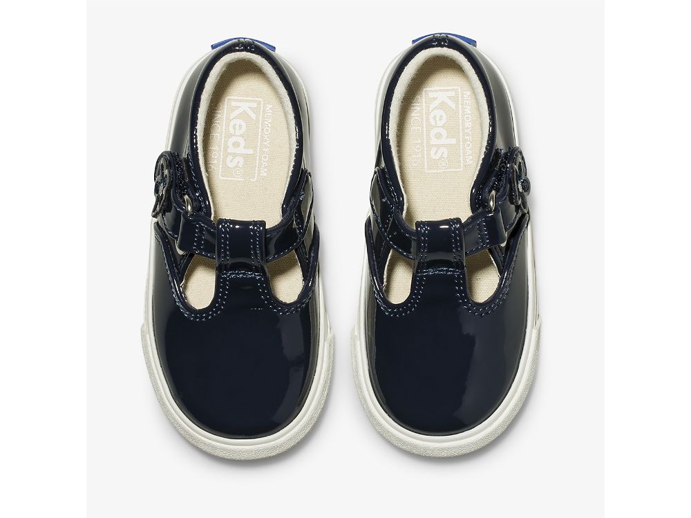 Keds Daphne Lakkbőr Sneaker Lány SlipOnSneakers Sötétkék | HU-10714