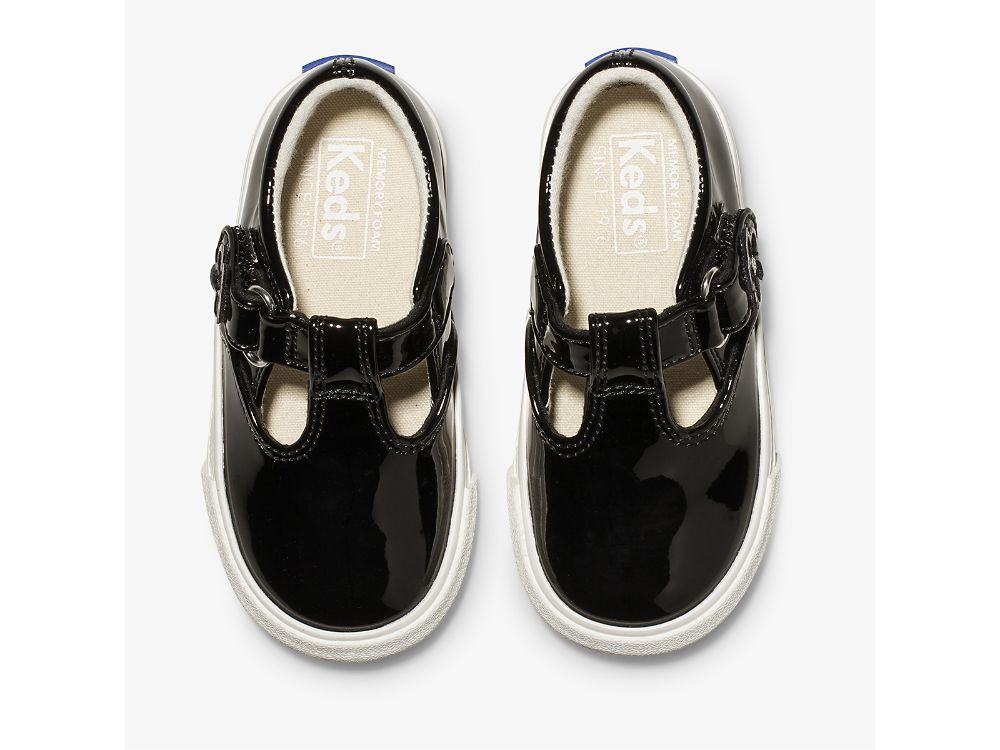 Keds Daphne Lakkbőr Sneaker Lány SlipOnSneakers Fekete | HU-50756