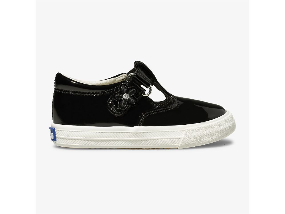 Keds Daphne Lakkbőr Sneaker Lány SlipOnSneakers Fekete | HU-50756