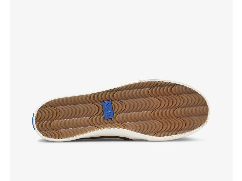 Keds Double Decker Bőr Női Bőr Sneakers Barna | HU-95868